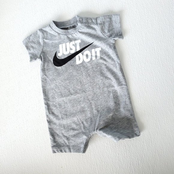 Nike Other - Nike Baby Boys 3 Months Romper Gray|White|Black Just Do It